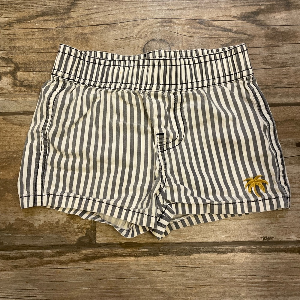 Cotton On Navy Blue and White Striped Baby Bathing Swim Trunks